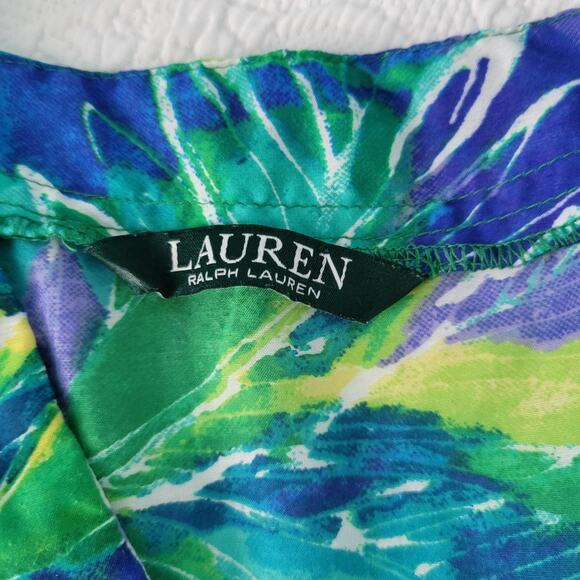 Ralph Lauren Beach Cover up Dress tropical print farrah XL Halftan - Picture 7 of 11